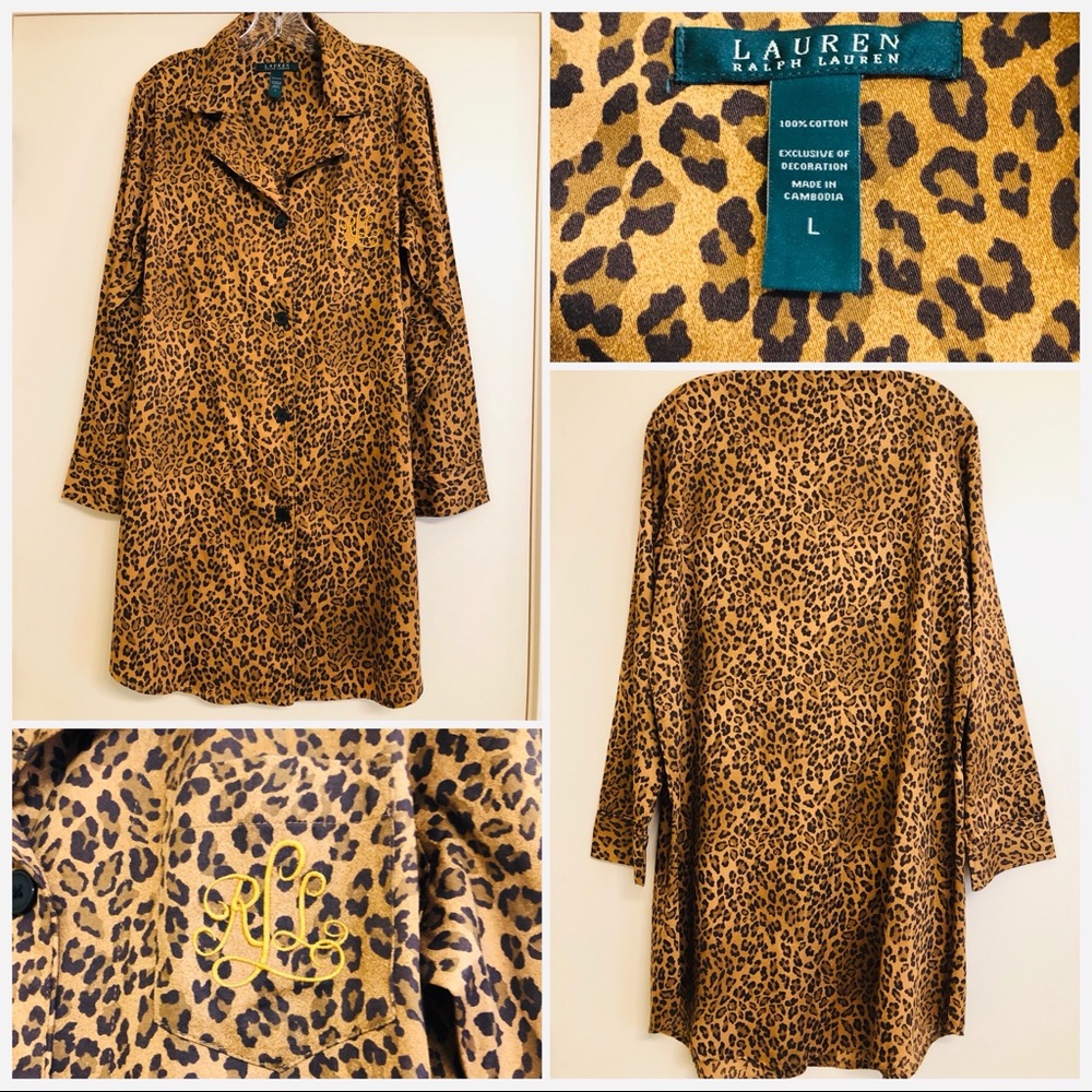 *LIKE NEW* Ralph Lauren Leopard Print Nightshirt